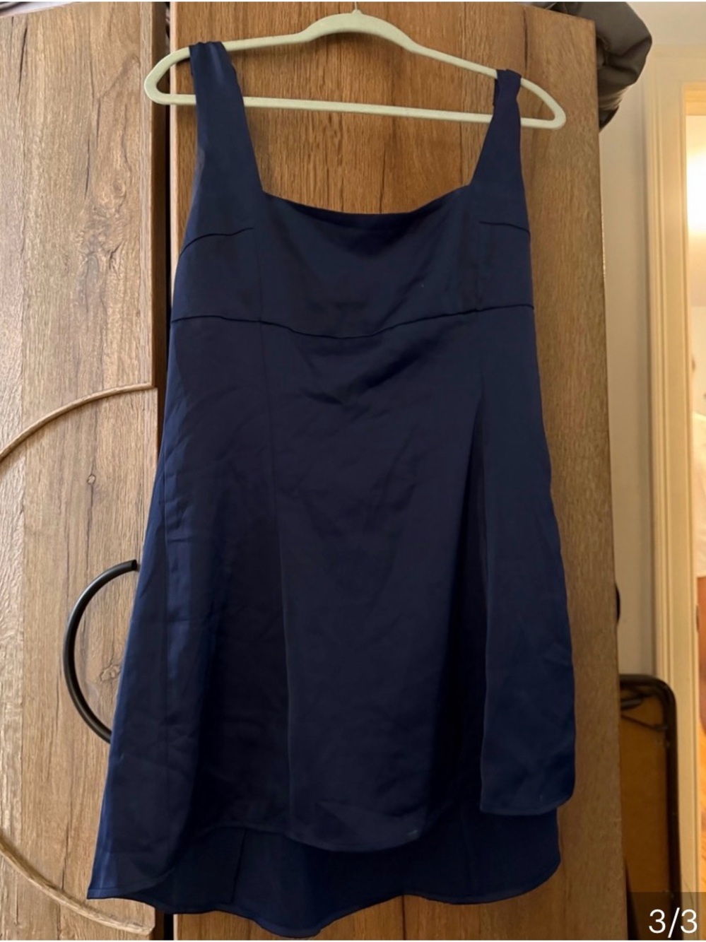 Aritzia Navy Scoop-Neck High-Low Dress